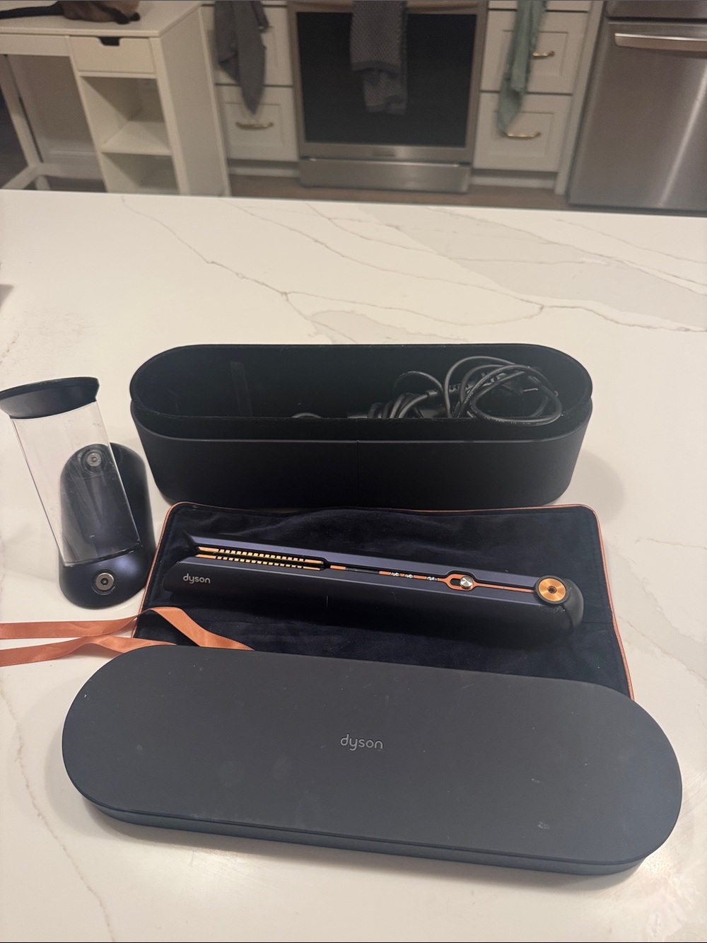 Dyson Black Hair Straightener with Copper Accents